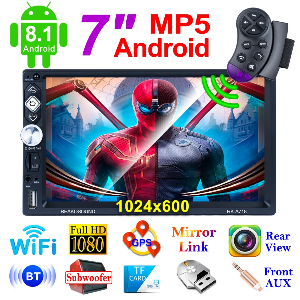 2 дин радио Мультимедиа Android 8 1 видео плеер 7 дюймов Универсальный Авто Радио