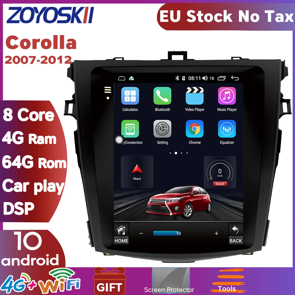 ZOYOSKII Android 6 0 8 1 OS 10 4 дюймов вертикальный экран автомобиля радио gps навигация по