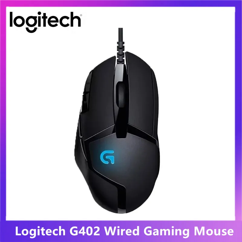 

Logitech G402 Wired Gaming Mouse Hyperion Fury FPS Mice 4000 DPI Wired Optical Mice High Speed Fusion Engine For PC Laptop