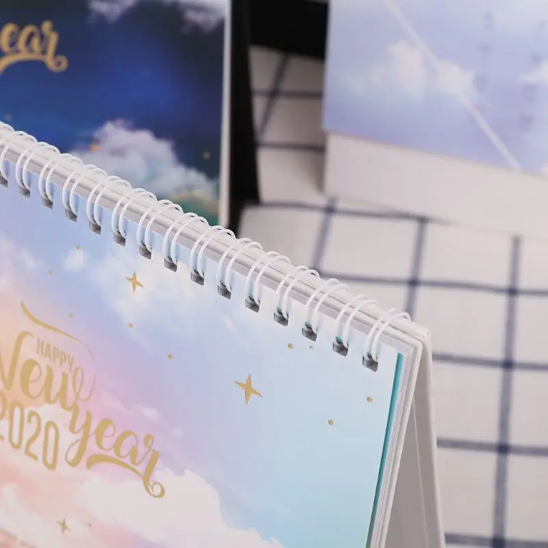 2020 мечтательный красочный рабочий стол вертикальный календарь записная книжка