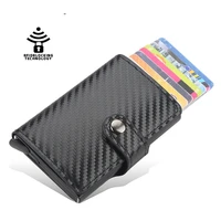 rfid mens small card bag europe and the united states antimagnetic multi position buckle sleeve automatic elastic card clip