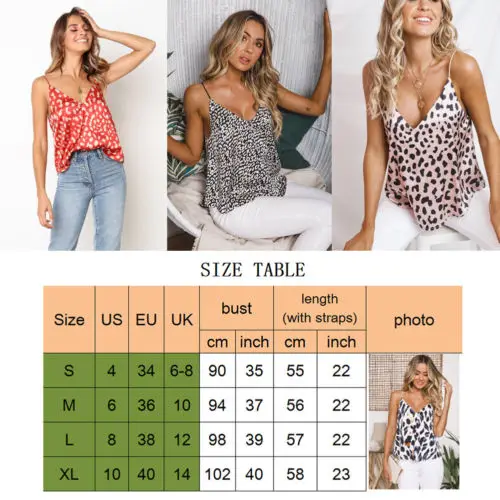 

New Women Ladies leopard Chiffon Camis printed new blouse vest tank sleeveless fashion style top Tank Top