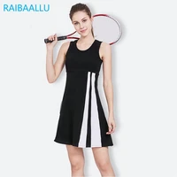 black white pleated skirt shorts tennis pocket onepiece dress cotton badminton skort for women