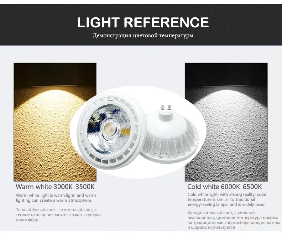 

AR111 GU10 LED Lamp Bulb Dimmable 12W 20W 25W COB ES111 LED Spotlight Lighting AC 110V 220V Warm White Cold White Fashion Body