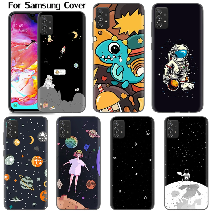 

Space Astronaut Case For Samsung A32 A52 A72 A51 A71 Cover Silicone For Samsung A12 A22 A42 A82 A21S A31 A41 A81 A91 Coque