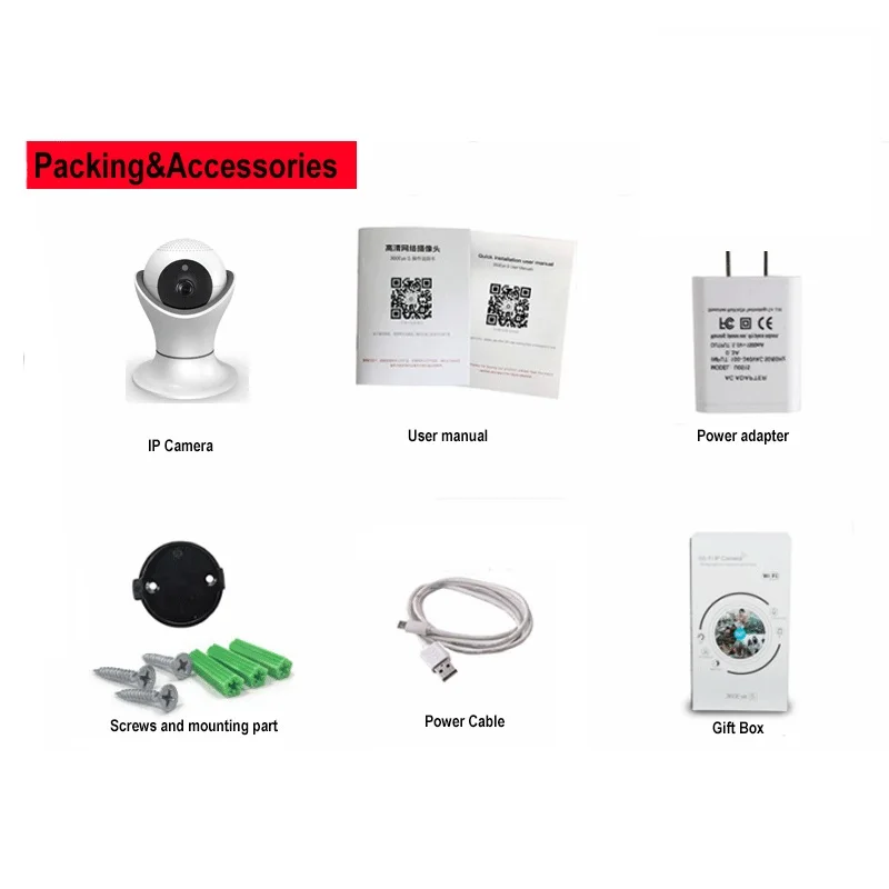 1080P беспроводная Wifi P2P IP камера 128G TF слот для карты 2MP наблюдения ночного видения