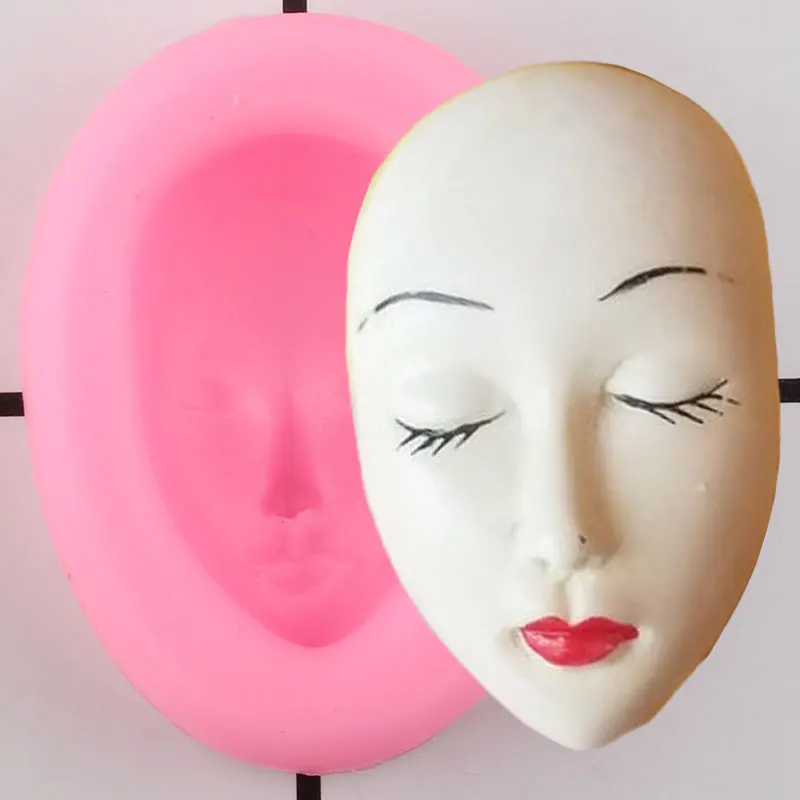 3D девушка уход за кожей лица силиконовые формы инструменты для украшения тортов