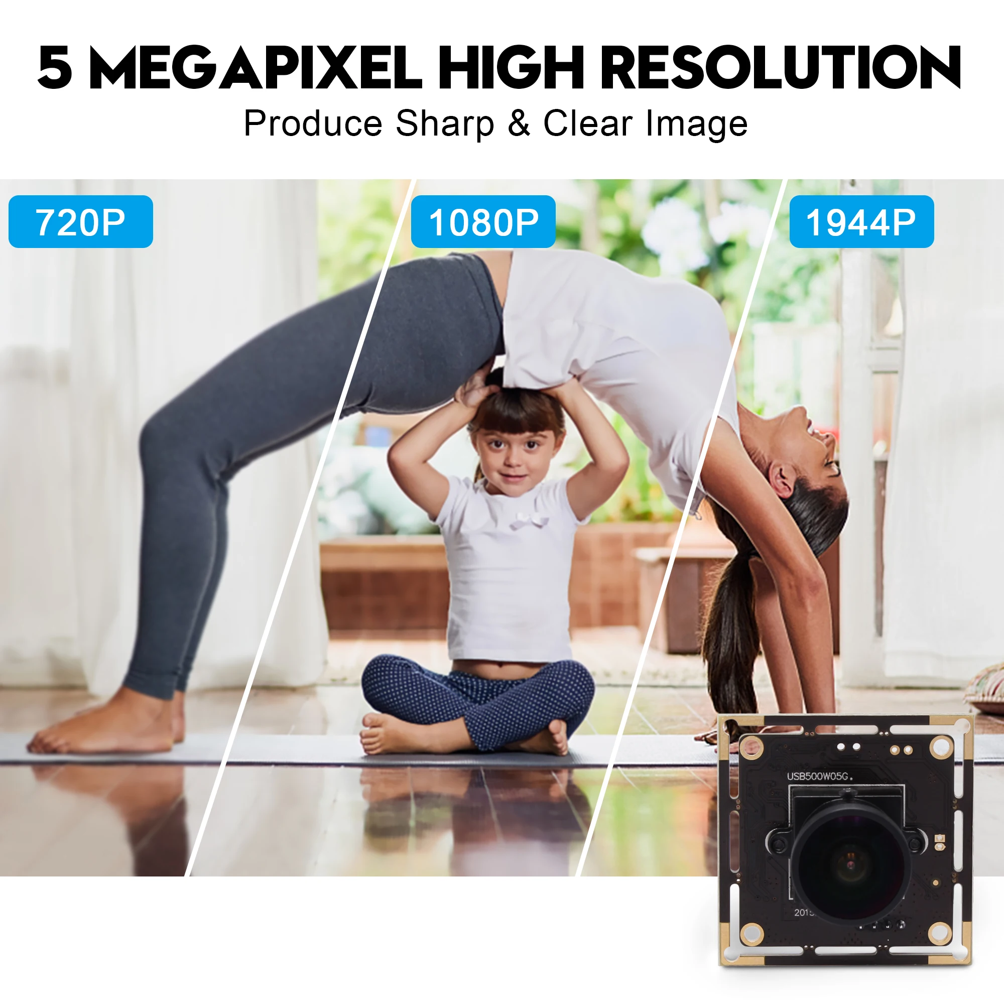 Автоэкспозиция AEC 170 градусов объектив рыбий глаз Широкий угол 5MP 2592X1944 MJPEG 1/2.5