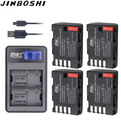 4X B and Charger 4 шт. DMW-BLF19E DMW-BLF19 DMW-BLF19PP ДМВ BLF19 BLF19E Замена Батарея D+ Dual USB Зарядное устройство для цифрового фотоаппарата Panasonic Lumix GH3 GH4 GH5 - Цвет: 4X B and Charger