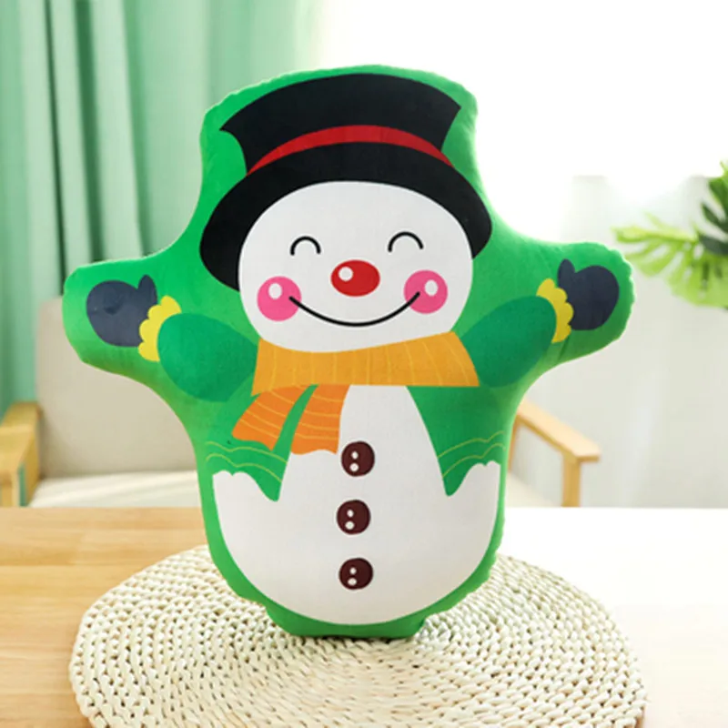 40 см рождественские украшения милая Подушка Санта лось маленький снеговик