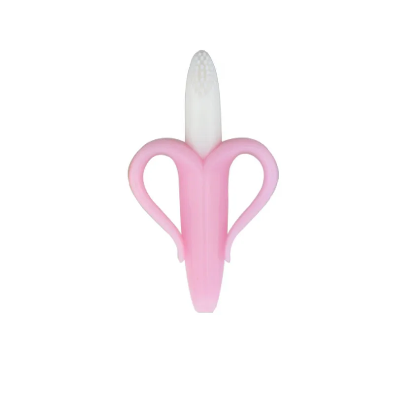 Baby Silicone Training Toothbrush BPA Free Banana Shape Safe Toddle Teether Chew Toys Teething Ring Gift For Infant Chewing | Мать и