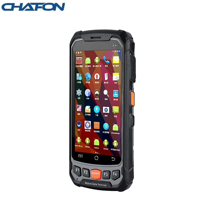 Портативный rfid терминал Chafon uhf android 7 0 bluetooth 4 дюйма большой экран дата 1D 2D лазерный