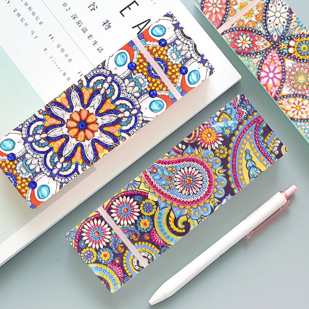 Pencil Storage Box DIY Mandala Special Shaped Diamond Painting Students Embroide Kids Gift Jewelry | Дом и сад