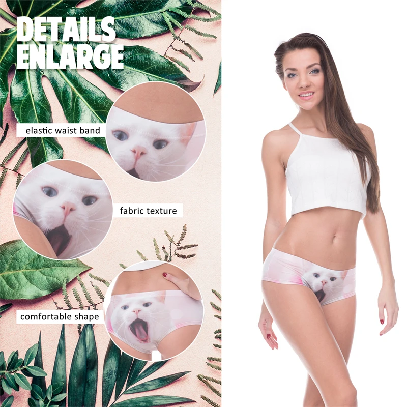 

Printed Ladies Panties Animal Cat Orangutan Seamless Breathable Low-rise Underwear European And American Sexy Briefs