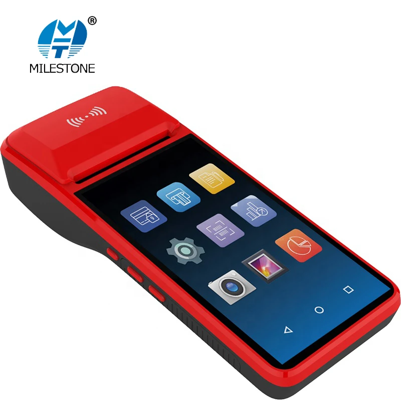 POS терминал Android PDA телефон с Wi Fi 4G термопринтер Bluetooth 58 мм 1D 2D QR считыватель штрих