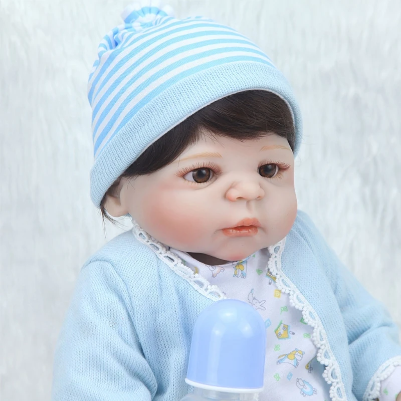 

55cm Looking Lifelike Realistic Baby Silicone Newborn Care Toy for Photography U50F