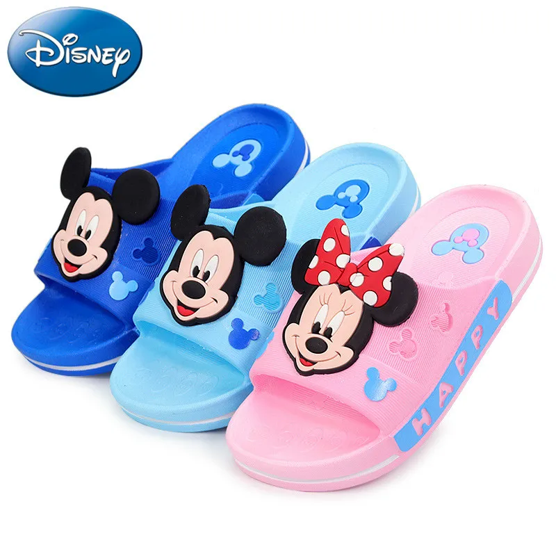 2020 Disney Mickey Mouse Slippers for Kids Baby Toddler Soft Indoor Bathroom Flip Flops Summer Boy Girl Beach Shoes |