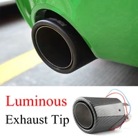 new car black exhaust tip nozzle muffler tip exhaust tips exhaust pipe car exhaust muffler exhaust cutout luminous