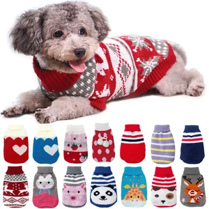 Warm Dog Clothes for Small Medium Dogs Knitted Cat Sweater Pet Clothing
for Chihuahua Bulldogs Puppy Costume Coat Winter