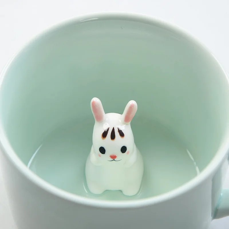 Креативные подарки кофейная чашка с 3D животными мультяшная Милая керамическая