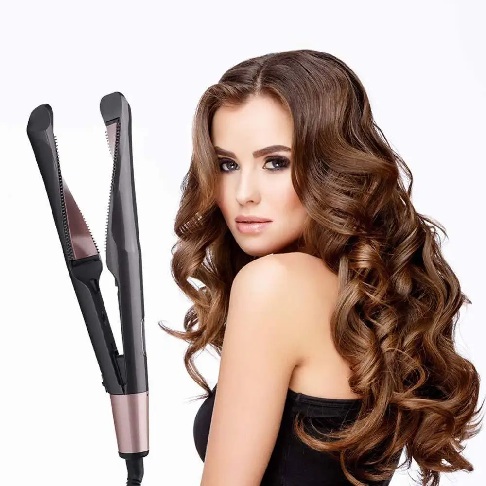 

2 In 1 Twist Hair Curling & Straightening Iron Hair Straightener Hair Curler Wet & Dry Flat Iron Hair Styler Tools Profession
