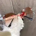 2021 женские и мужские модные градиентные линзы солнцезащитные очки с оттенками для женщин Роскошные брендовые дизайнерские Винтажные Солнцезащитные очки без оправы Стразы