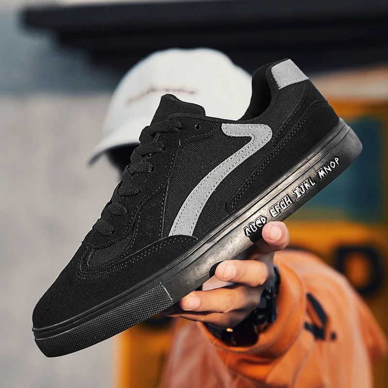 2019 высокое качество все черные мужские кожаные повседневные туфли модные