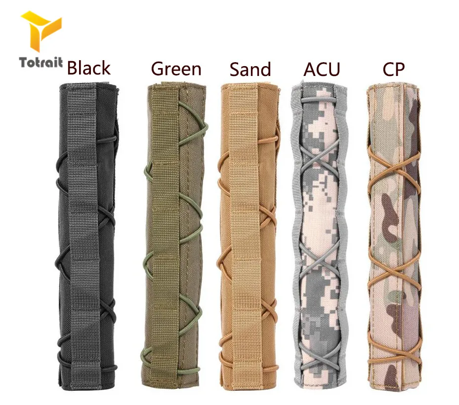 

TOtrait 8.5" 22cm Silencer Airsoft Suppressor Mirage Heat Silencer Cover Quick Release Airsoft shield Sleeve Muffler Baffler