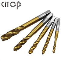 citop m3 m8 titanium plated screw tap drill bits hex shank high speed steel taps woodworking combination bit in quick change