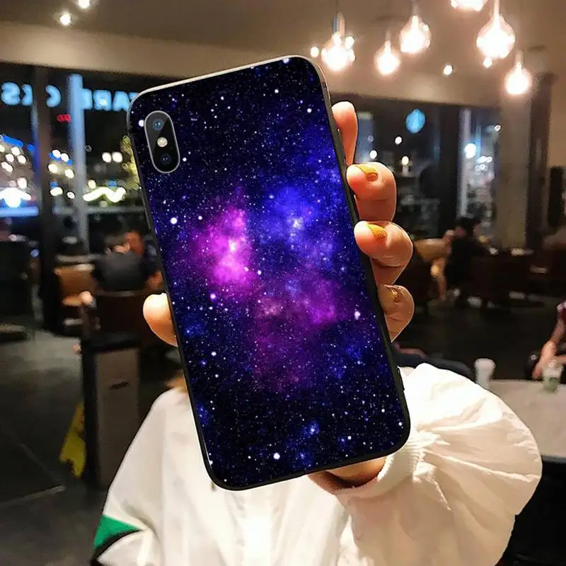 

Starry Sky purple universe space Phone Case for iPhone 11 12 mini pro XS MAX 8 7 6 6S Plus X 5S SE 2020 XR shell