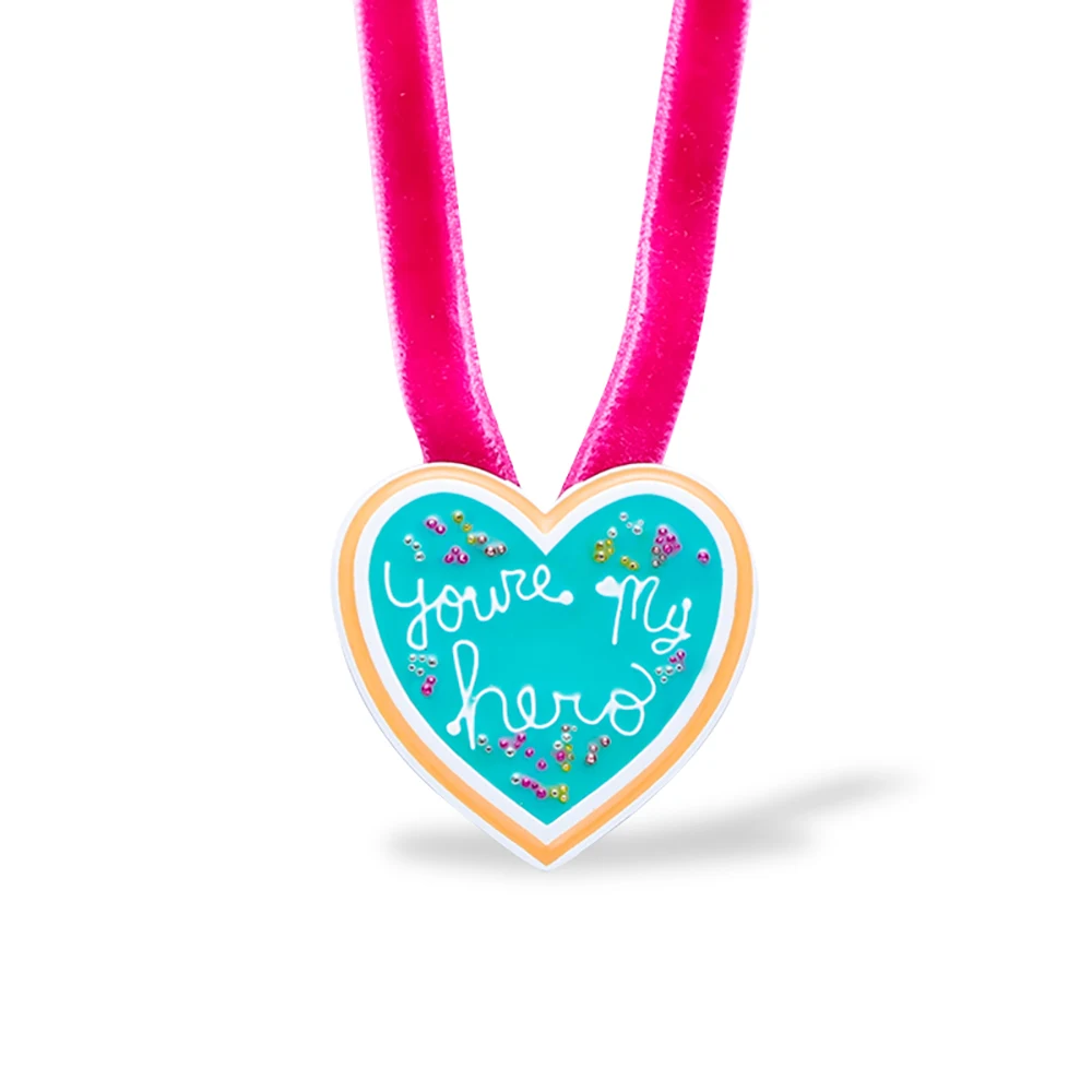 

Hanreshe You Are My Hero Necklace Pendant Punk Jewelry Party Women Long Red Rope Chain Charm Choker Necklaces Name Girl Gift