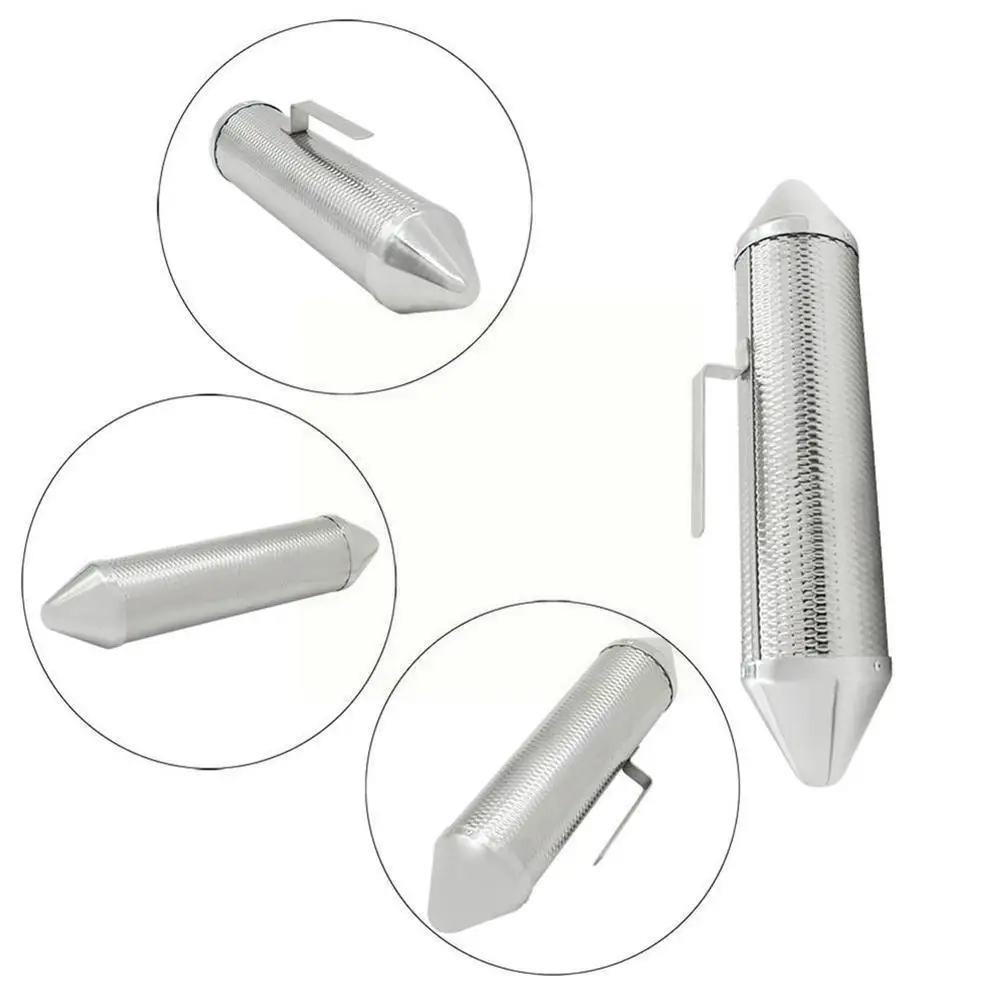 

Silver Metal Guiro With Scraper Sand Drum Percussion Music Teaching Aid Musical Instrument Parts Accessories For Live W3z6