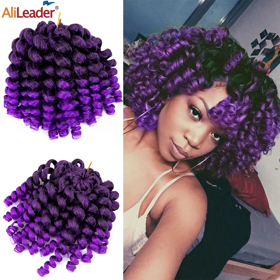 

Alileader Cheap Jamaican Bounce Curl Crochet Hair Ombre Jamaican Wand Curl Crochet Braid Women Synthetic Braiding Hair Extension