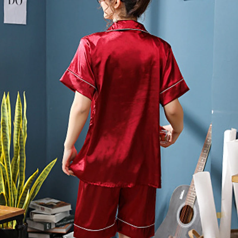 Женские пижамные комплекты атласная пижама ночная рубашка одежда для сна нижнее