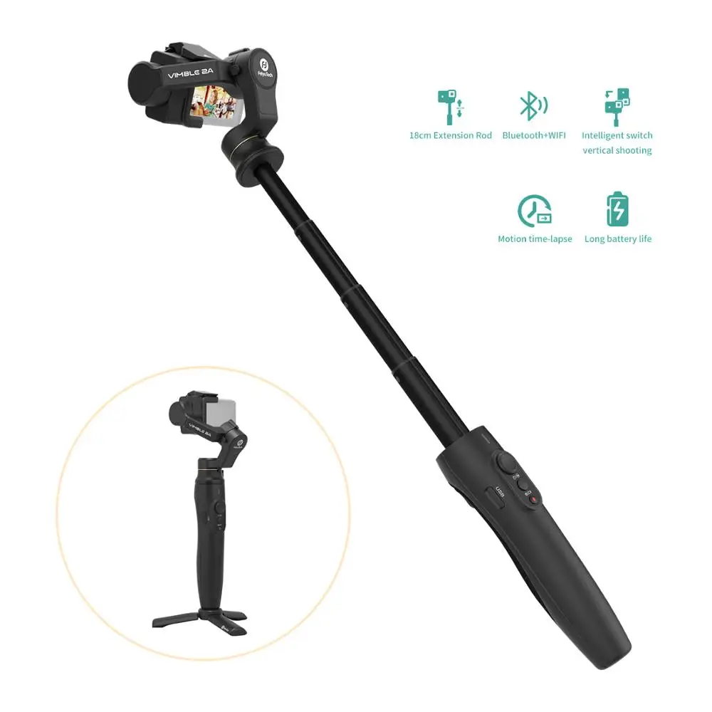 Feiyu Vimble 2A Выдвижная экшн-Камера Gopro 3-осевой стабилизатор Gimbal для камеры GoPro Hero 8/7/6/5