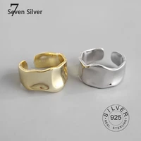 real 925 sterling silver finger rings for women bump open rings trendy fine jewelry large adjustable antique rings anillos