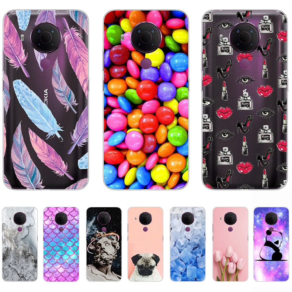 Чехол для Nokia 5 4 Роскошный прозрачный силиконовый чехол задняя крышка телефона