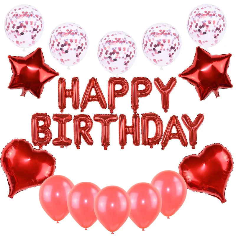 1 Набор декоративные буквы из фольги HAPPY BIRTHDAY | Дом и сад