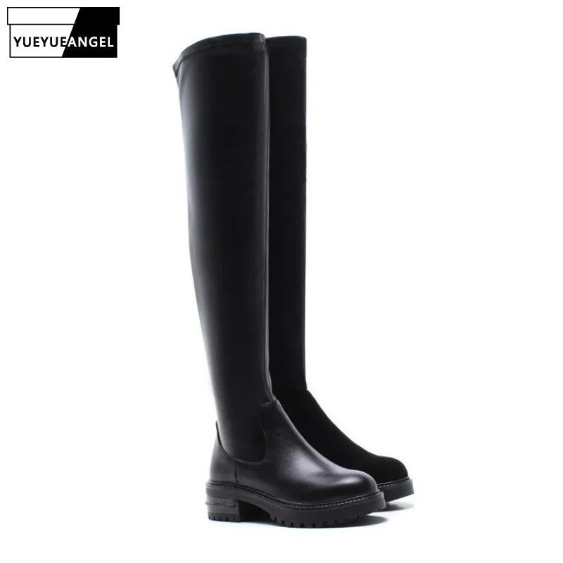 Ботфорты женские зимние из натуральной кожи с флисовой подкладкой | Обувь