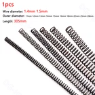 Пружина компрессионная 305 мм, пружина из марганцевой стали 65 МН, диаметр 1,4 1,5 мм, наружный диаметр 11 12 13 14 15 16 18 22 25 28 мм, 1 шт.