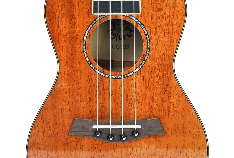 Укулеле 23 дюйма полностью солидный концертный красно красный глянцевый мини