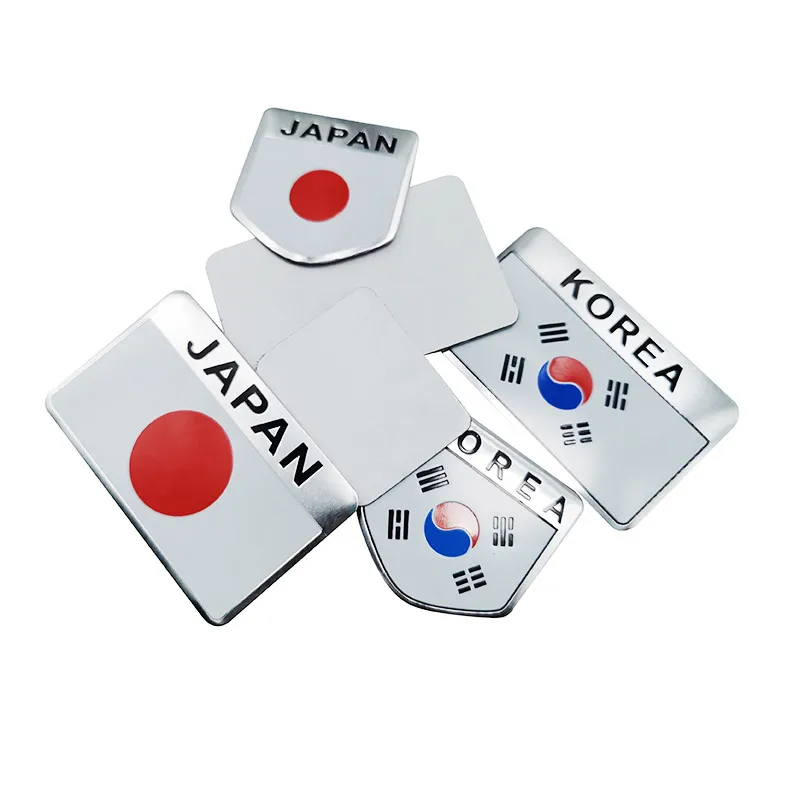 1 шт. Автомобильная наклейка алюминиевый флаг Наклейка Флаг щит 3D верхнее