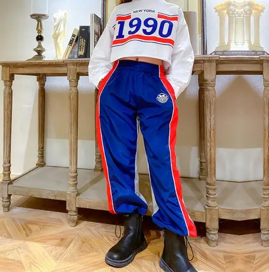 

Cultiseed Girls Color Patchwork Sports Casual Sets Suit Children Girl Hip Hop Dance Set Kids Long Sleeve Tshirt+Long Pant Sets