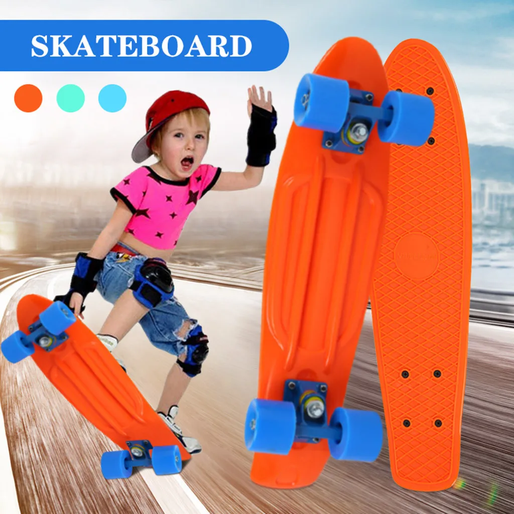 Полный скейтборд в виде Рыбки для начинающих Kick Skate Board мальчиков и девочек