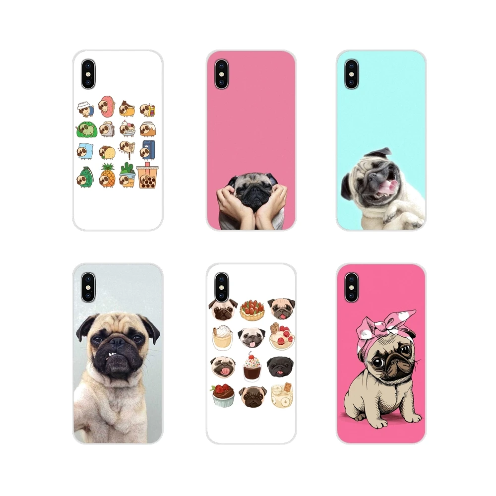 Роскошные аксессуары с милым мультяшным Мопсом чехлы для телефонов Motorola Moto X4 E4 E5