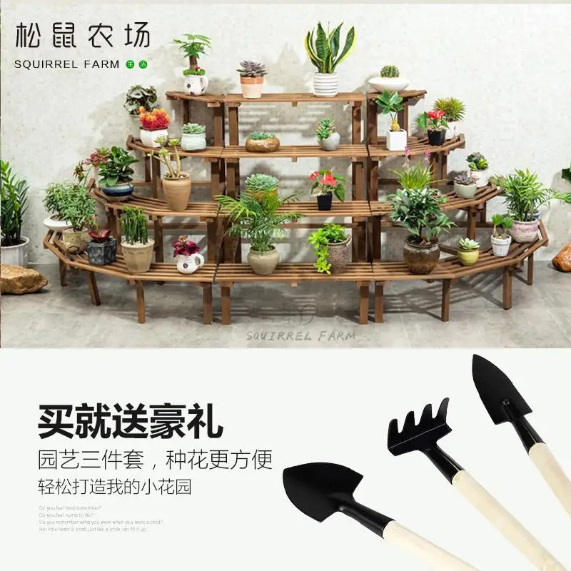 Угловая подставка для цветов ступенчатый многослойный пол Круглый Угловой