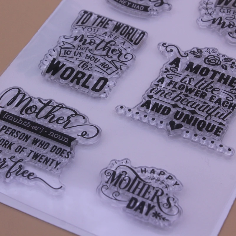 

Mother's Day Silicone Clear Seal Stamp DIY Scrapbooking Embossing Photo Album