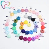 teeny teeth 500 pcs silicone lentil beads baby teething bead safe toys for diy necklace pacifier chain jewelry making bpa free