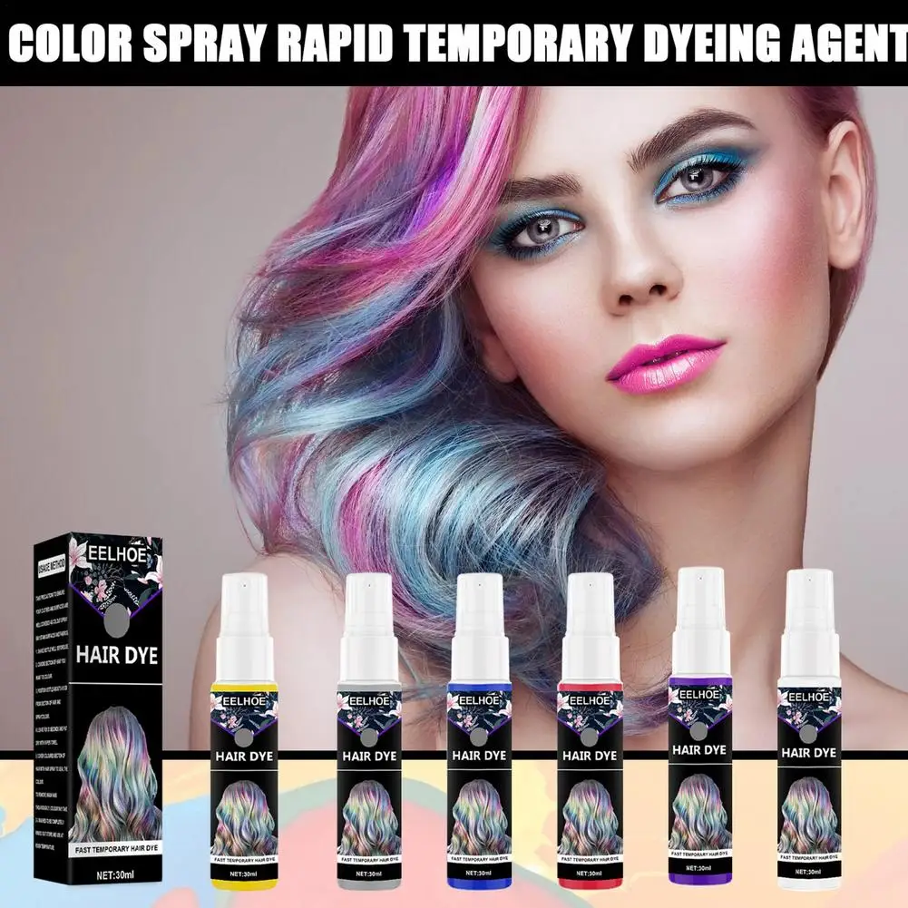 Instant Hair Dyeing Spray For Christmas Halloween Party Cosplay Fashion Instant Hair Color Products