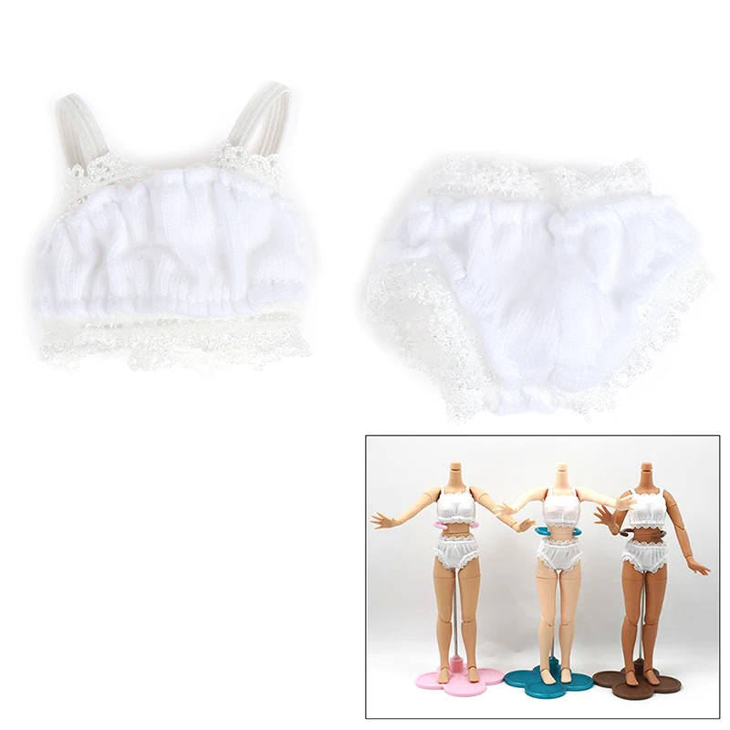

1:6 Dollhouse Miniatures Outfits White Underwear Camisole Doll Outfits Decor